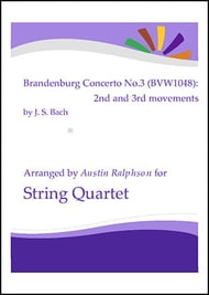 Brandenburg Concerto No.3, 2nd & 3rd movements - string quartet P.O.D. cover Thumbnail